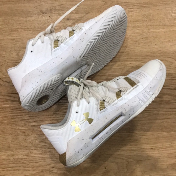 Under Armour Block City 2.0 Gold Splatter Volleyball Shoes - Picture 7 of 14